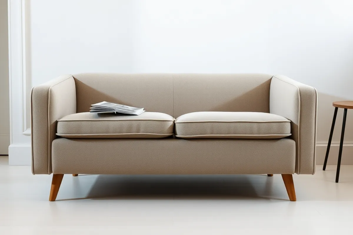 Slim arms and visible legs preserve floor space.