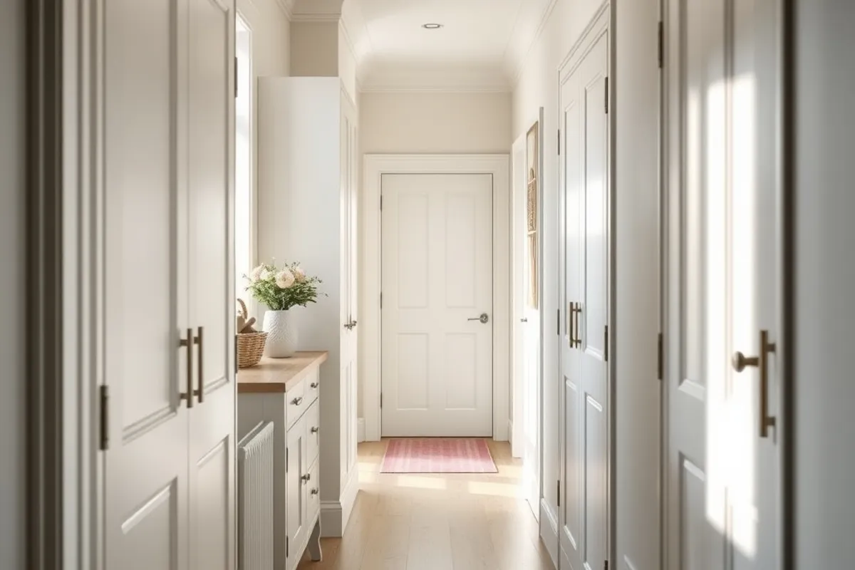 One continuous floor makes connected rooms feel larger.